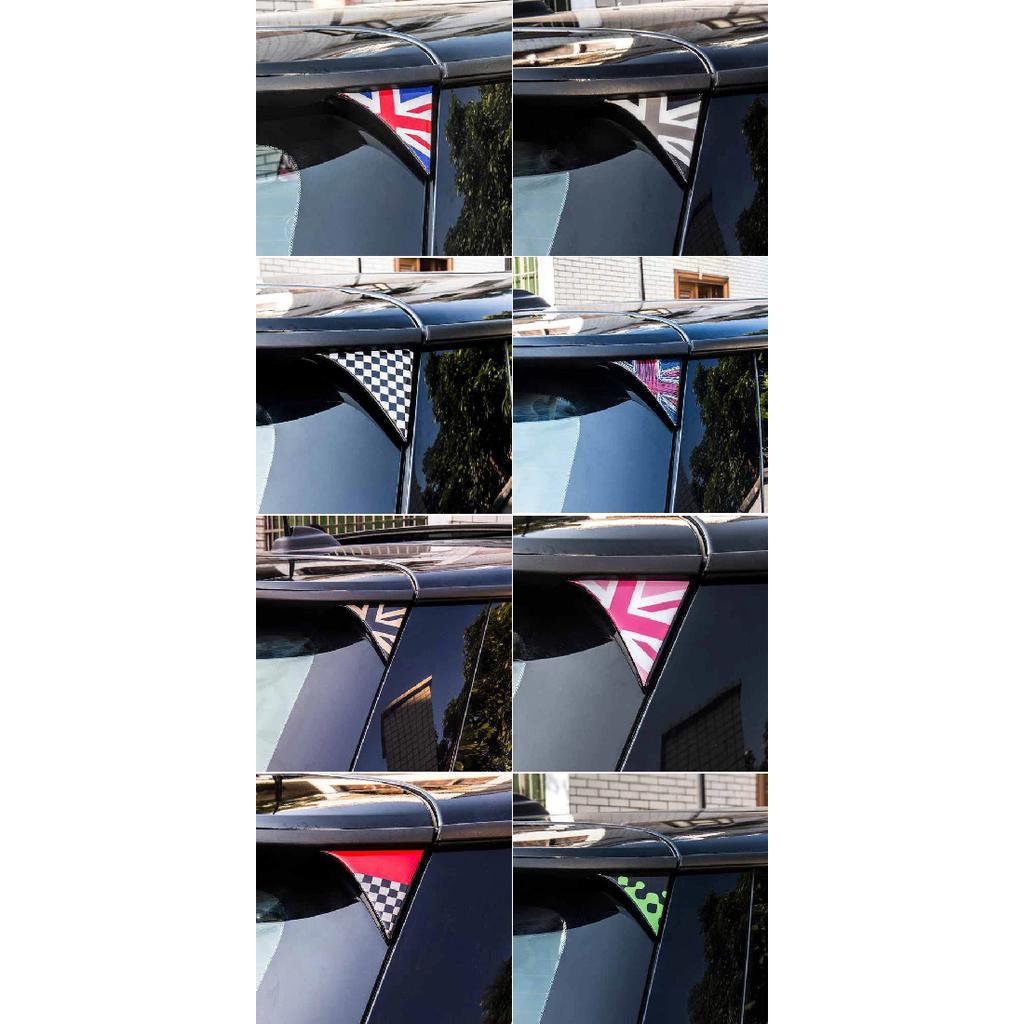 2Pcs Car Exterior Rear Back Trunk Tailfins Spoiler Wing 3D Sticker Decal for BMW Mini Cooper F56 Car Styling Accessories