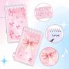 10Pcs Pink Bow Notebook Mini Spiral Notepad For Office, School, Birthday Party Gift, Portable Diary Journal