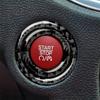 Carbon Fiber Engine Start Push Button Ring Trim Set For Dodge Challenger 15-2020