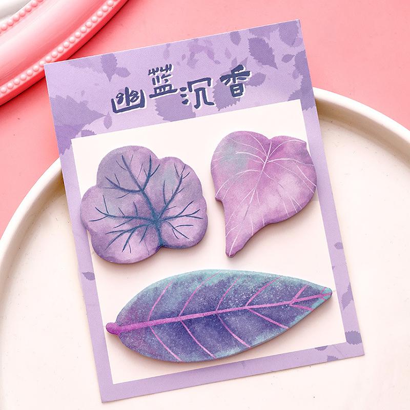 1 Piece Kawaii Stationery Natural Plant Leaf Sticky Note Memo Pad Office Planner Sticker School Supplies