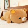 Peluche Rilakkuma Panciuto in Posa Sdraiata Cuscino Orso Compagno Carino Bambola Confortevole Morbido Cuscino per Divano Decorazione Stanza Regalo
