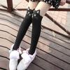 Sexy Women for Cat Tail Faux Thigh High Hosiery Pantyhose Tattoo Tights Japanese Cartoon Pattern Black Stockings Hosiery