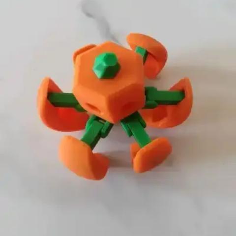 Desktop Decoration Mecha Pumpkin Desktop Ornament 3D Printed Mini Model Assembly Transforming Toy Realistic Fun Gift