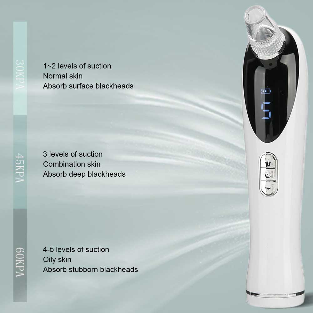Electric Blackhead Removal Tool Heated Pore Acne Vacuum Cleaner Extractor Face Cleaning Device