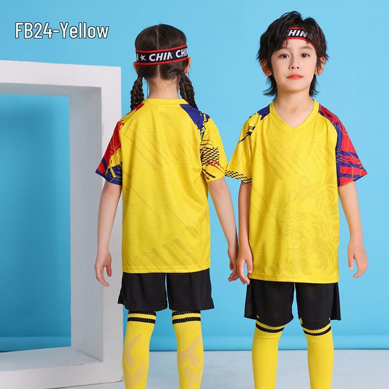 Kids' Quick-Dry Soccer Kit: Boys & Girls Youth Team Training Jersey