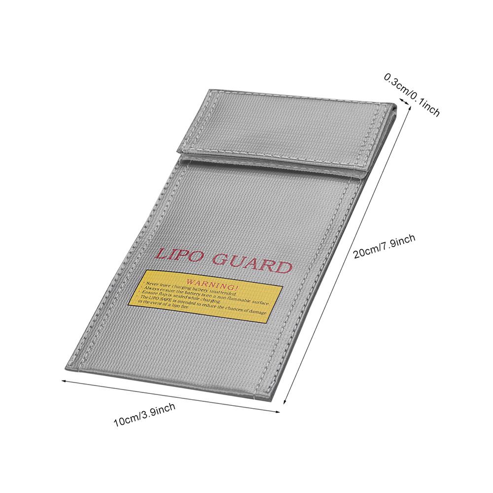 

Сумка Lipo Safe Огнеупорная Взрывозащищенная Сумка-чехол для защиты аккумуляторов для зарядки и хранения Высокотемпературостойкая серебряный