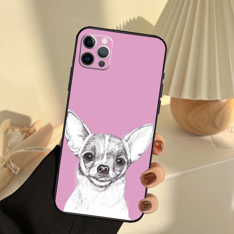 Funda de Teléfono de Perro Chihuahua Para iPhone 14 16 15 11 12 13 17 Pro Max 13 mini 15 16 Plus 16e 17 Air Cover Funda