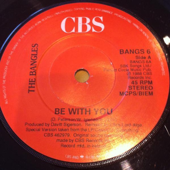

7inch Record BANGLES - Be With You BANGS6 CBS 1989 Non Japan Rock Used