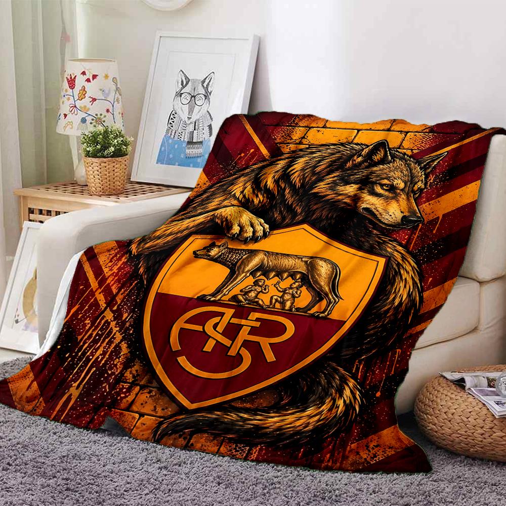 1pc Blanket - Rome logo Print Design,Lightweight Blanket for Sofa,Bed- Soft &Warm,Gift for All Seasons