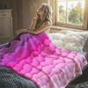 Pastel Argyle Flannel Blanket Warm Soft Halloween Christmas Decorative Couch Warm Cozy All-Season Gift