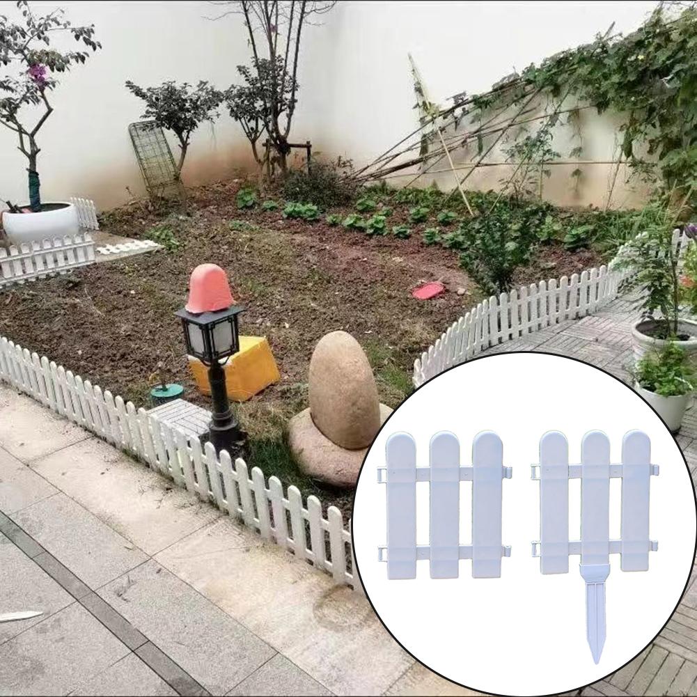 10 Pezzi Bordo Recinzione Giardino in Plastica Bordatura per Fioriere Prato Decorazione Percorso Paesaggistico 19x20cm Fai da Te Giardino di Casa Cortile Recinzione