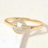 Minimalist INS Style Geometric Circle Light Luxury Bracelet Fashion Open Hand Bracelet Couple Style