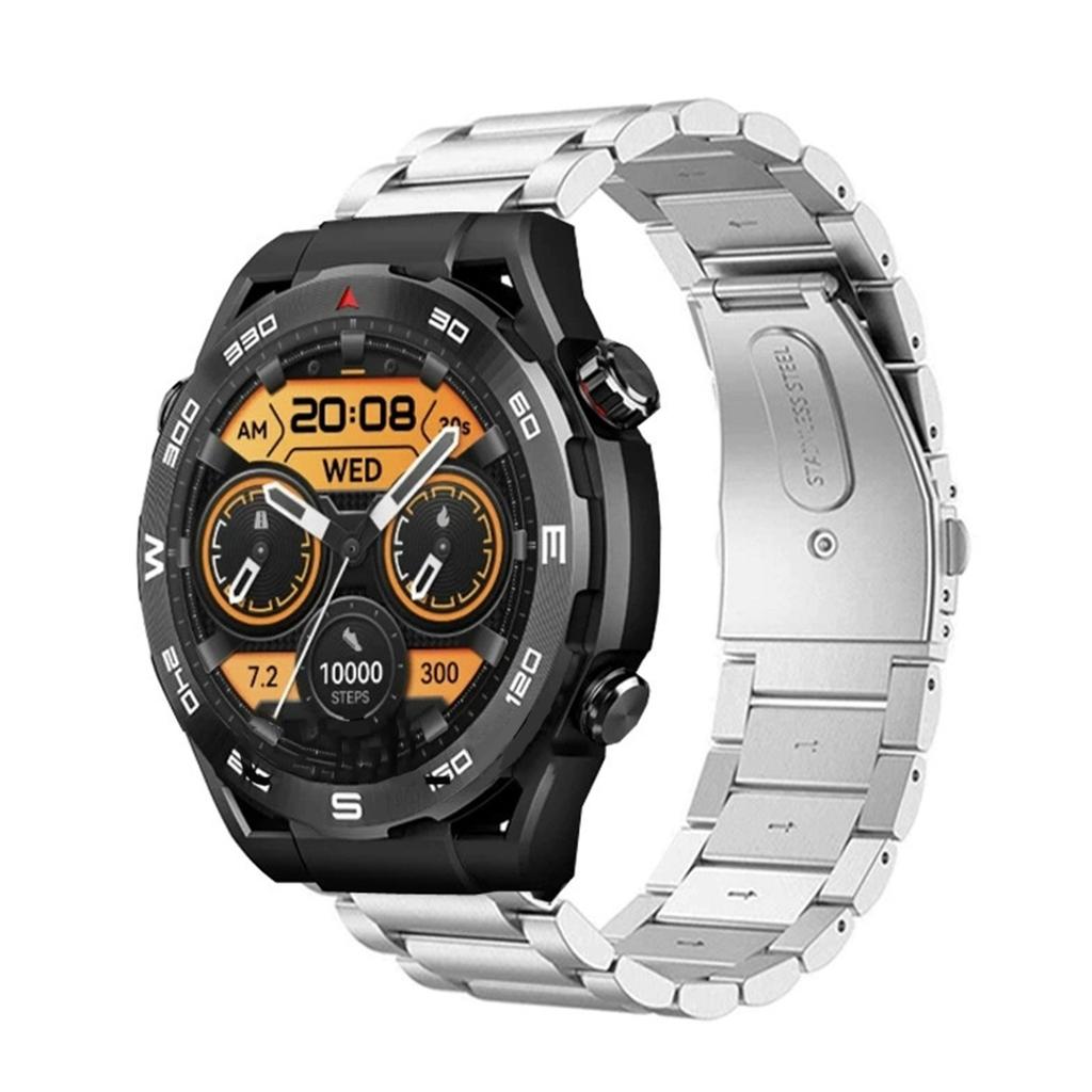 Edelstahl-Armband Kompatibel für Smartwatch Uhrenarmbänder 22mm Herren Damen, Metall Ersatzarmband Armbänder