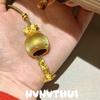 Ancient Gold Brushed Money Bag Lucky Bag Birthday Star Male Portable Buddha Sweater Chain New Chinese Crushed Ice Gourd Necklace