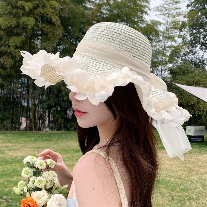 Shade straw hat women's summer seaside big brim outdoor summer outdoor beach vacation fashion versatile sunscreen hat