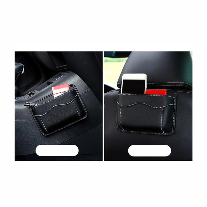 Car Seat Gap Filler PU Leather Auto Console Side Storage Boxes Car Front Seat Gap Organizer Multifunctional Dropping Blocker Bag