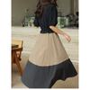 Fashion round Neck Shirt with Half Sleeve Adjustable Waist Chubby Girl's Dress