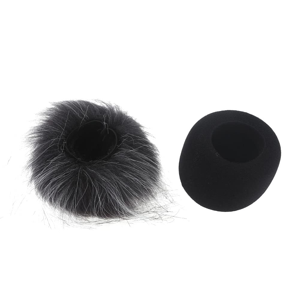 YUGSHNKFC Microphone Cover Black Foam Wind Screen for Zoom H1 Recorder Microphone Protector Replacement Muff Filter