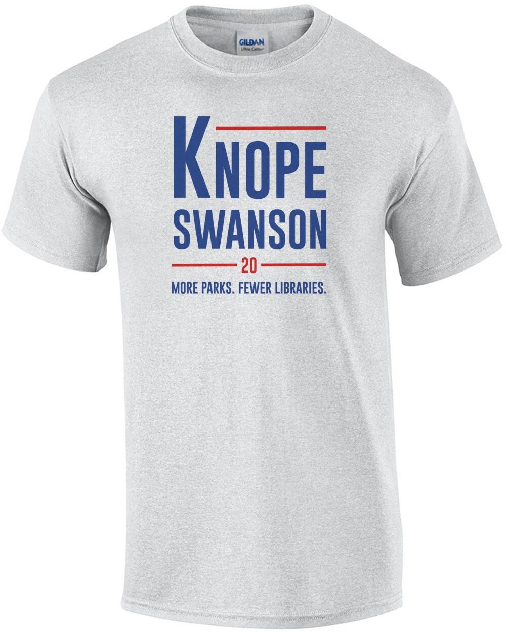 Knope Swanson 20 - More Parks. Fewer Libraries. Parks and Recreation T-Shirt ... 4XL
