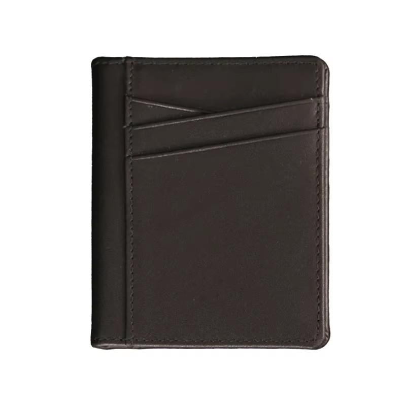 Slim Minimalist Leather Card Holder Genuine Leather Card Wallet Slim Line Thin Mini Small Rfid License Id Card Holder