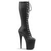 Fashion Europe America 20cm front lace up thin heel high-heeled boots patent leather high-heeled boots steel pipe dance shoes glue pipe