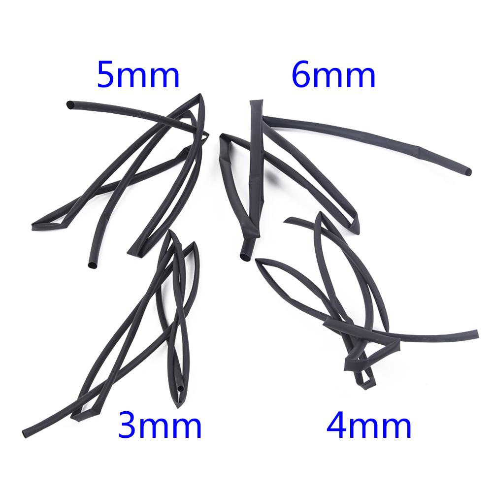 Tools Heat Shrink Tube Gadget Pack Wrap 3mm-6mm 4pcs Accessory Replacement Assortment Black Insulation Practical