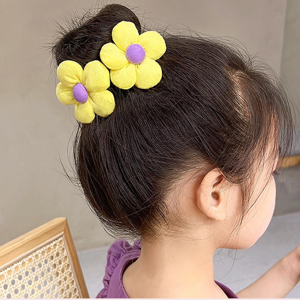 Charm Flower Children's Non-Scraping Ideal Tool Hair Flower Headpiece Hair Braid Maker 1 PC for Girls To Tie Their Hair Up Little Girl Hairpin Styler