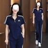 Summer Women's Korean Fashion Slimming Loose Age-reducing Casual Sportswear Suit Western Style Two-piece Set