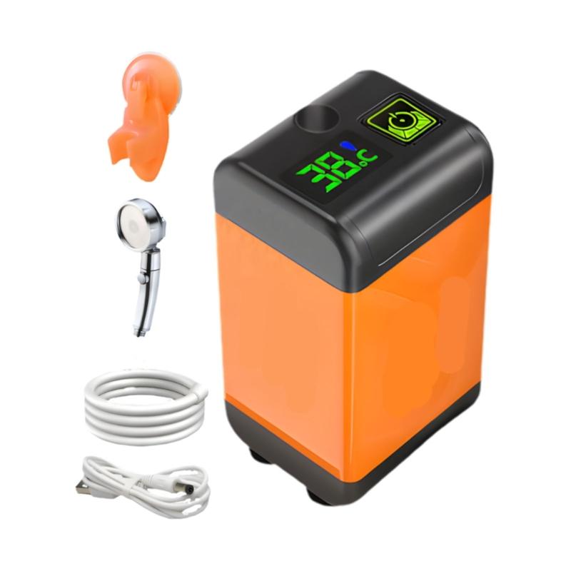 Rechargeable Outdoor Shower System With LED Screen And 7 To 9 Uses Per fee For excursions