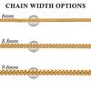 Hip Hop Bling Gold Cuban Link Chain Necklace For Men, Rapper Style Tank Chain Jewelry, Trendy Whip Chain Necklace