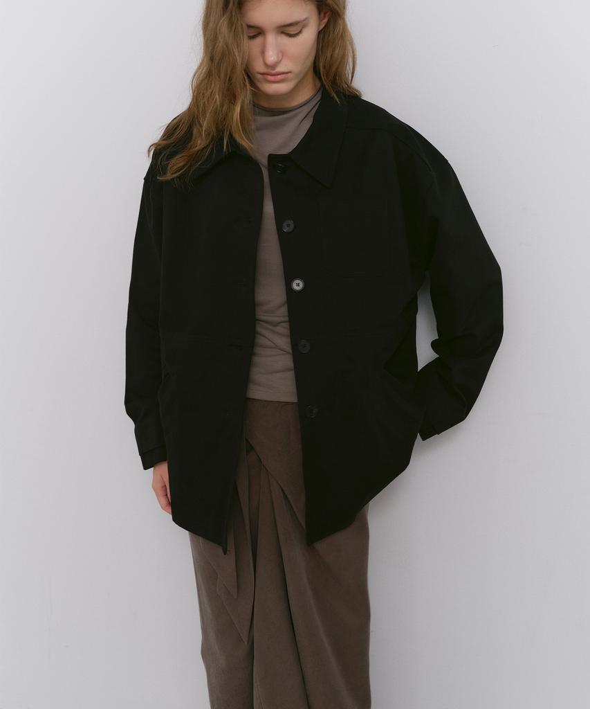 CACELE Relaxed Pocket Cotton Jacket, Black