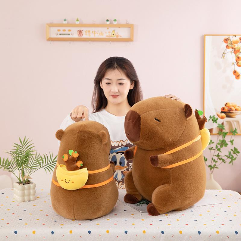 Új hátizsák szerencsefa koi kapibara plüss baba szakács kenyér kapibara baba újévi baba