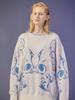 MIMICAWE Ele Swan Round Neck Pullover/White