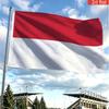 2D Flat - 2D Flat - 2026 Football Indonesian Red And White Striped Banner, Single-Sided Printed Polyester Material, Multiple Sizes Available, Festive