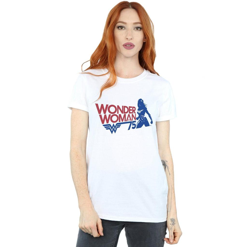 DC Comics Womens/Ladies Wonder Woman Seventy Five Cotton Boyfriend T-Shirt