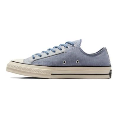 Durable Shock Absorbing Low Top Canvas Shoes Unisex Sneakers Gray Blue A06539C