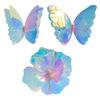 New 3D Holographic Butterfly Colorful Handmade Art Window Display Stage Layout Giant Flower Decor Party Decorations