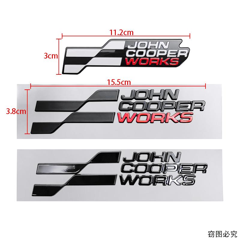 1 ks ABS Samolepky s emblémem zadního kufru auta pro logo JOHN COOPER WORKS F54 R50 R52 R55 R56 R53 Boční samolepky Znak Auto doplňky