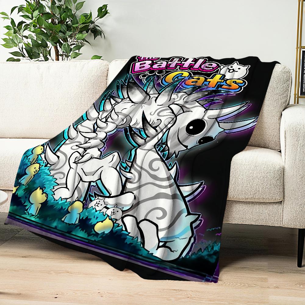 Game art Warm Soft Plush Nap Blankets Sofa rug for Living Room The B-Battle Cats Office Bedroom Home Travel Kid Gifts Flannel