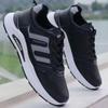 Men's Leather Surface Casual Running Shoes - Comfortable Sports Sneakers for Spring & Autumn