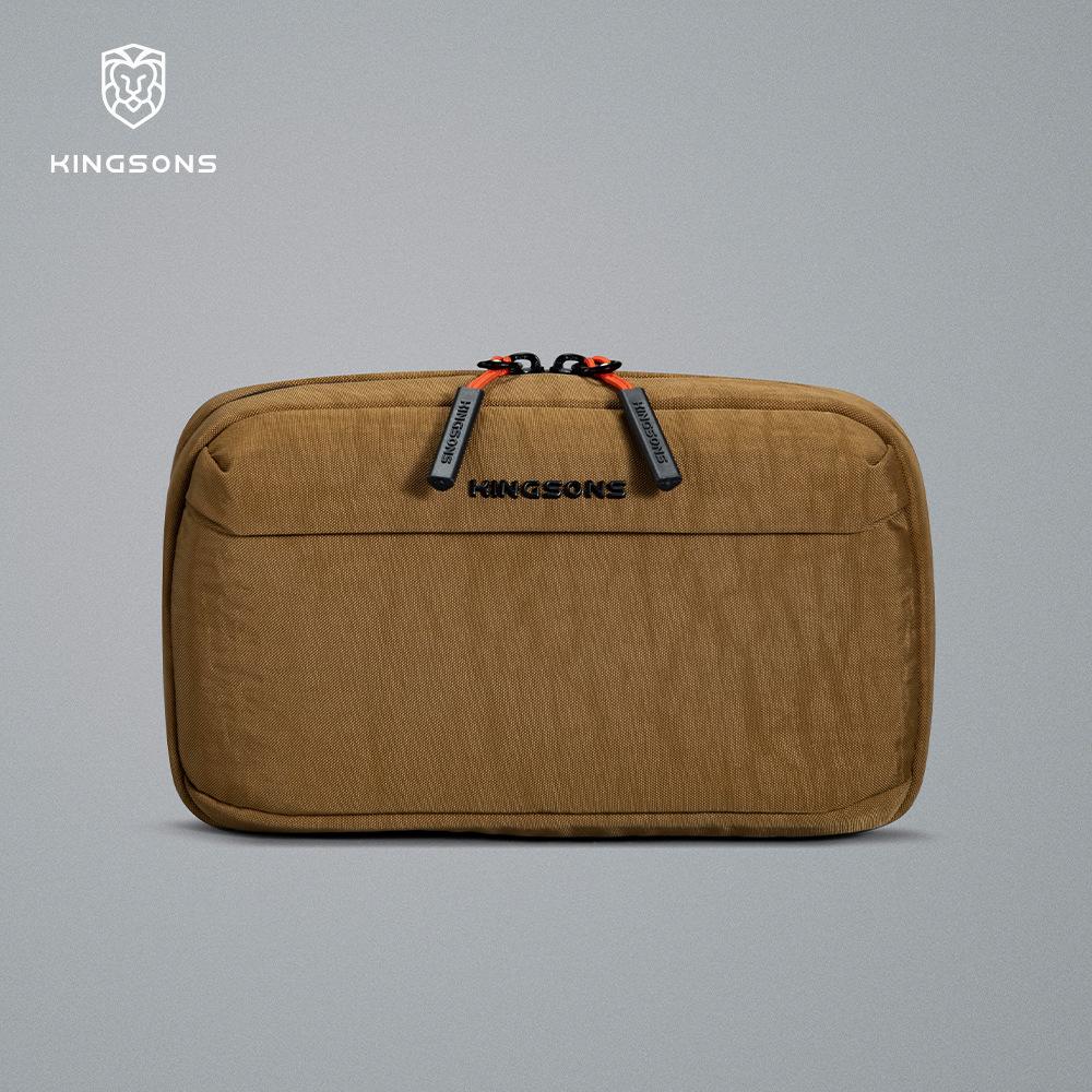 Kingsons Zubehörtasche, Kleingeld, Handy-Ausweis, Kosmetiktasche, einfache mehrschichtige spritzwassergeschützte Clutch-Tasche.