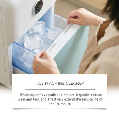 Nickel-sicherer Eiswürfelmaschinen-Reiniger - Brausender Entkalker zur schonenden Entfernung von Kalk- und Hartwasserablagerungen - Für Eiswürfelschalen