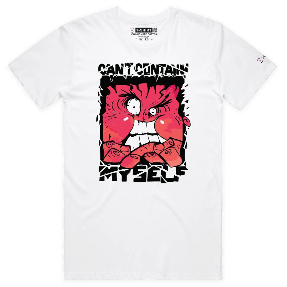 VOICEART Angry Red Face Man Funny T-Shirt with Premium Quality Graphic Design S