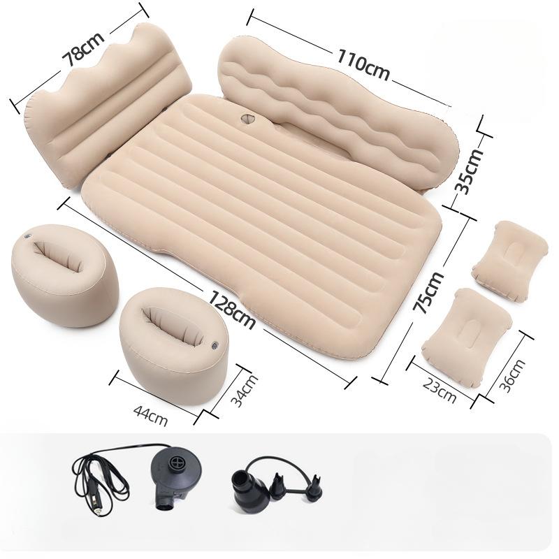 General Motors Inflatable Bed for Rear Seats Soft Plush Air Cushion Bed Car Travel Bed Portable and Comfortable Mattress