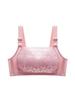 Lace Full Cup Gathered Bandeau Bra - Breathable, Wireless, Large Size