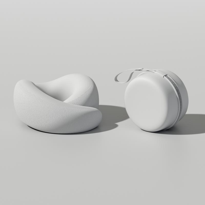 

Travel Neck Pillow Memory Foam U-shaped Pillow Portable Adjustable Soft Neck Support Noon Break Sleep Pillows серый