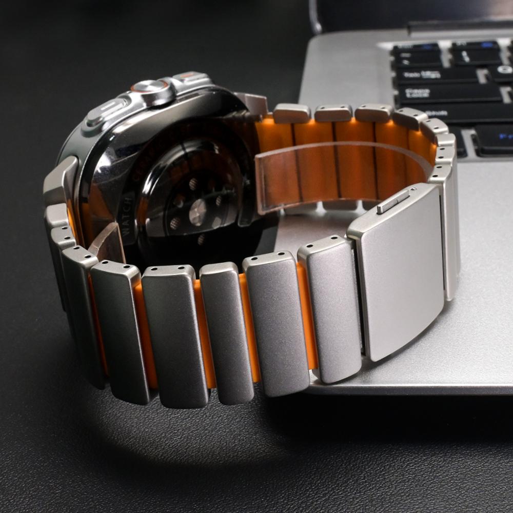 No Gaps Titanium Strap for Samsung Galaxy Watch Ultra 2025 47mm Men Bracelet Luxury Rubber Band for Galaxy Watch Ultra 2024 47MM