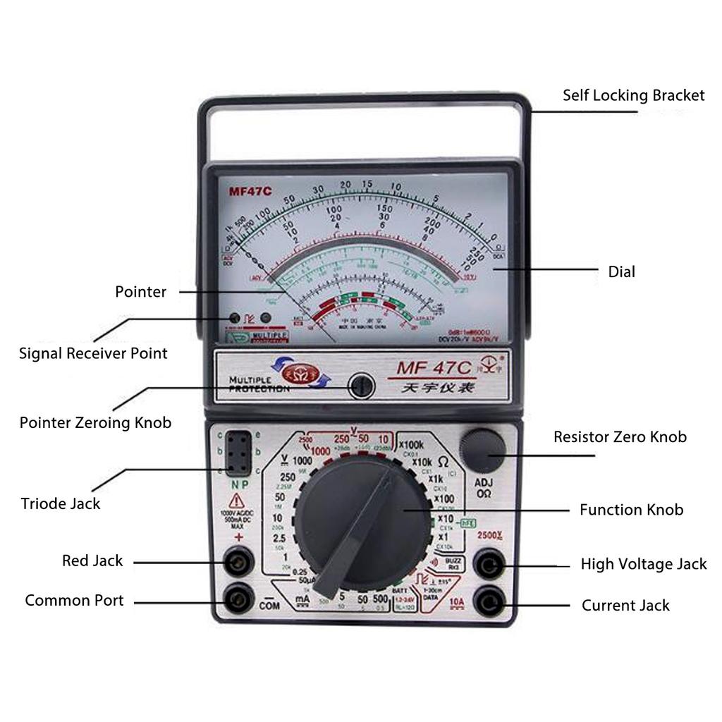 Analoges Zeiger-Multimeter Zeiger-Typ Multimeter Hohe Genauigkeit Anti-Burning Summer Analoges Zeiger-Multimeter Zeiger-Multimeter