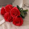 Artificial Flower Realistic Looking Bent Freely Faux Silk Flower Simulation Rose Bouquet Flower Decor for Home