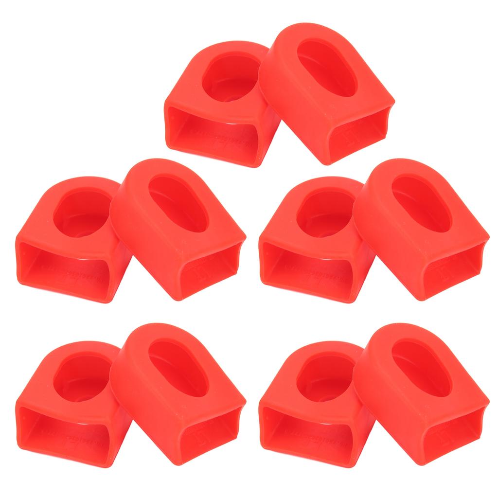RISK Bicycle Crank Cover Bike Silicone Crank Arm Protector Boot Guard for Bicycle Pedal Shaft Red